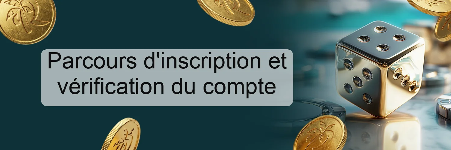 Parcours d'inscription et vérification du compte