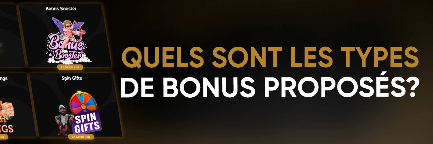 Quels sont les types de bonus proposés ?